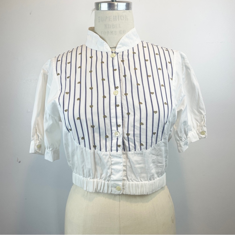Iceberg White and Blue Striped Shirt